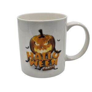Halloween Party Pumpkin Lantern & Bats Coffee Cup